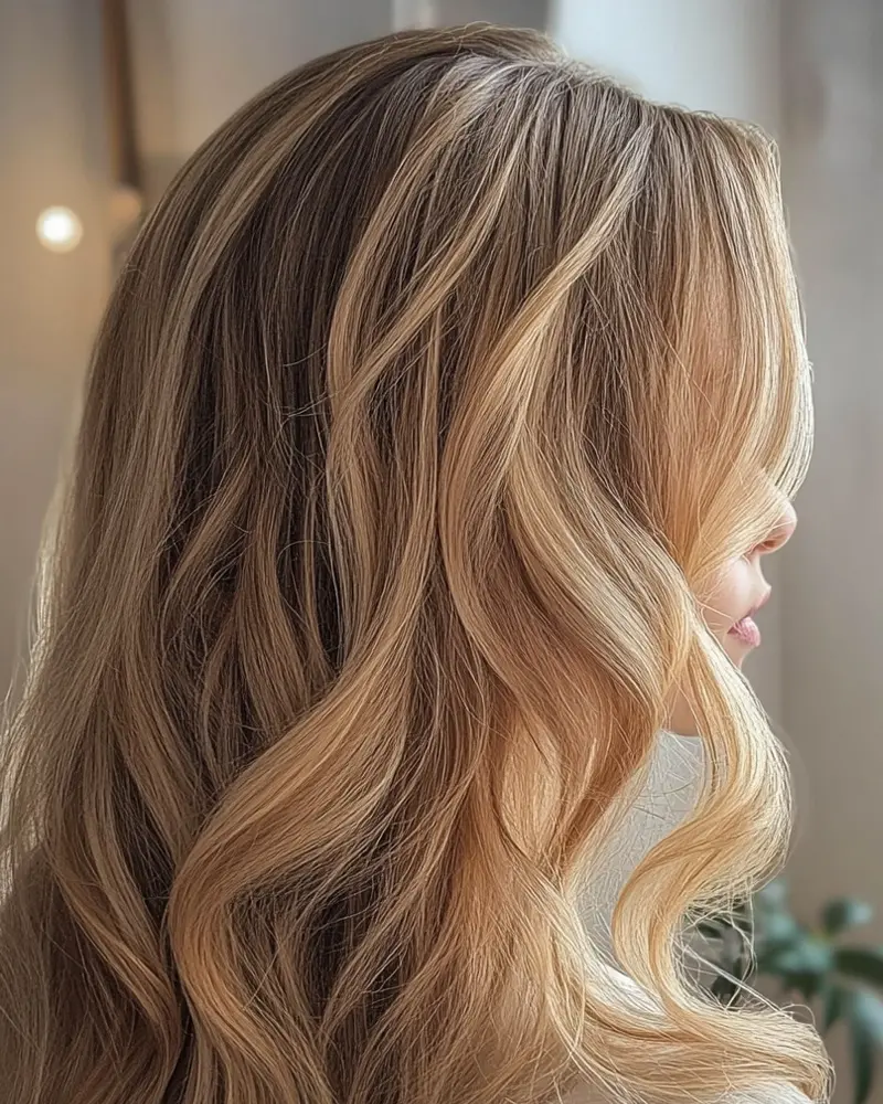 Balayage Blond Frisur – Heller Friseure Dresden Natürliches Balayage in warmem Blond mit weichen Wellen – Frisur von Heller Friseure Dresden